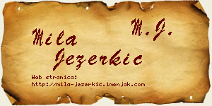 Mila Jezerkić vizit kartica